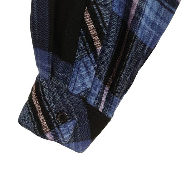 Rails Hunter Plaid Shirt Women's Size Large Midnight Blue Pink Soft Cozy Flannel - Picture 6 of 9